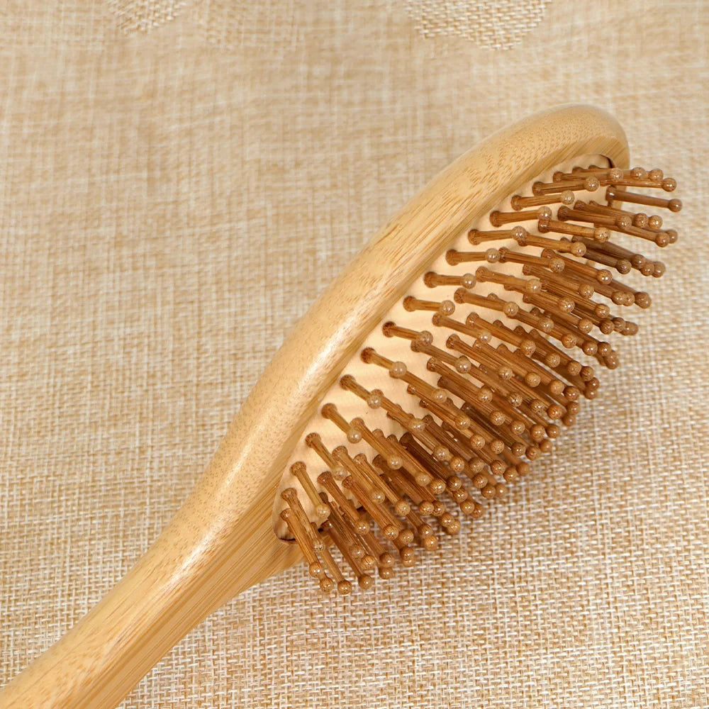 Premium Bamboo Hair Brush Set