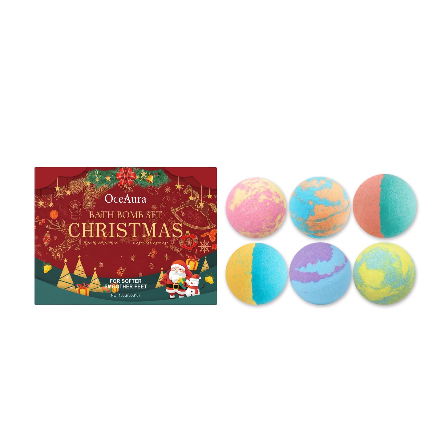 Christmas Colorful Foam Bath Bombs