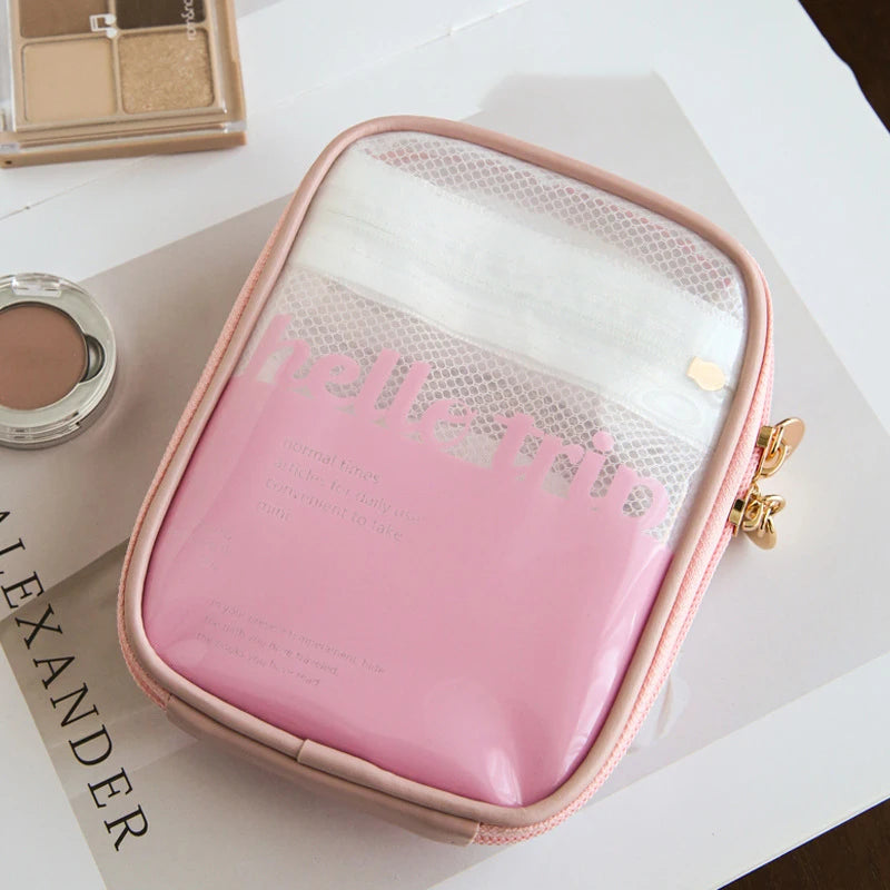 Mini Clear Preppy Makeup Organizer Bag