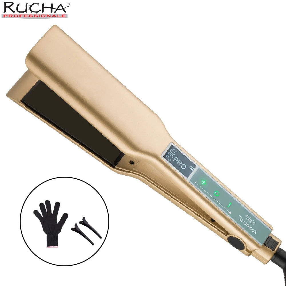 Touch Screen Titanium Wide Plate Hair Straightener