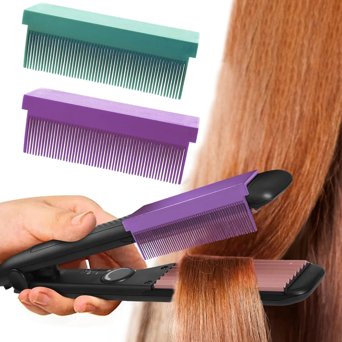 3PCS Washable V-Type Hair Straightener Comb Set