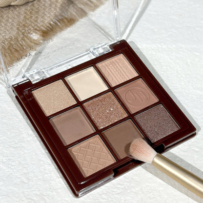 Nine-Color Chocolate Warm Brown Eyeshadow Palette