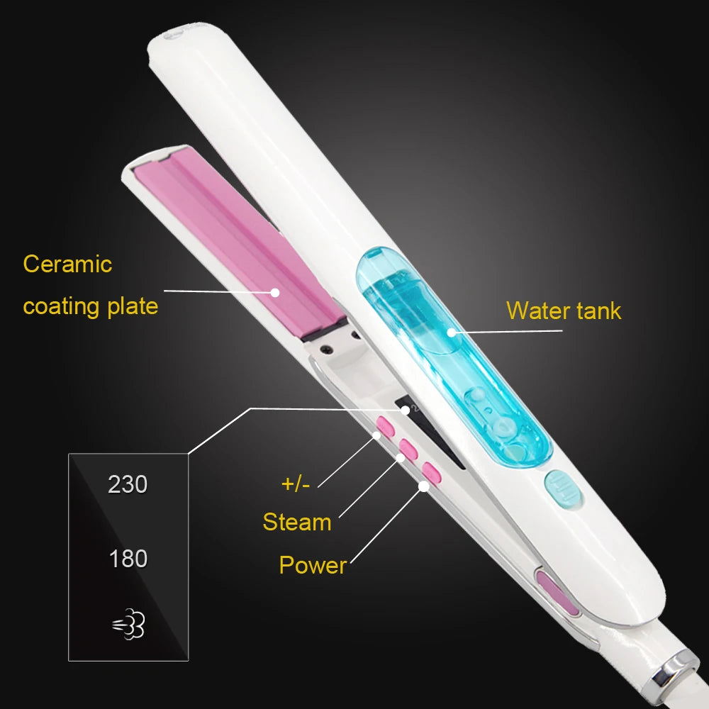 Professional Steam Ceramic Ionic Hair Straightener
