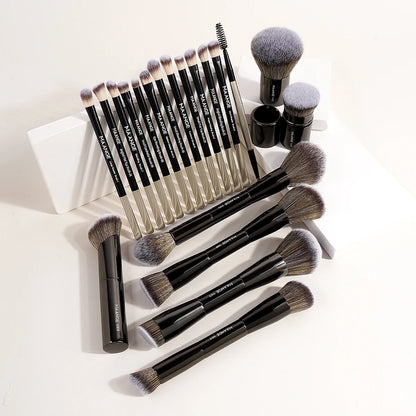 20-Piece Double-Ended Pro Makeup Brush Set