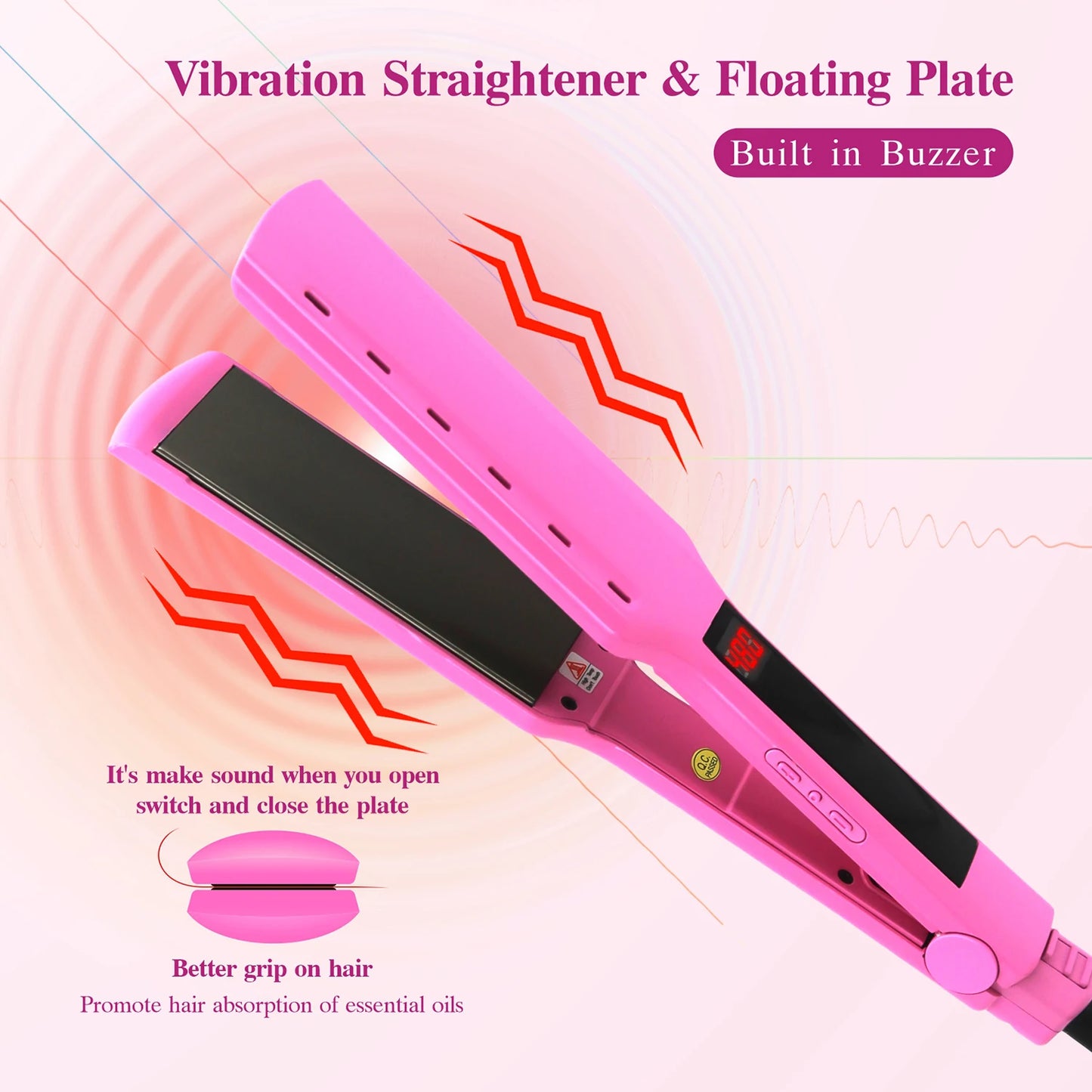 Professional Titanium Ionic Vibration Hair Straightener