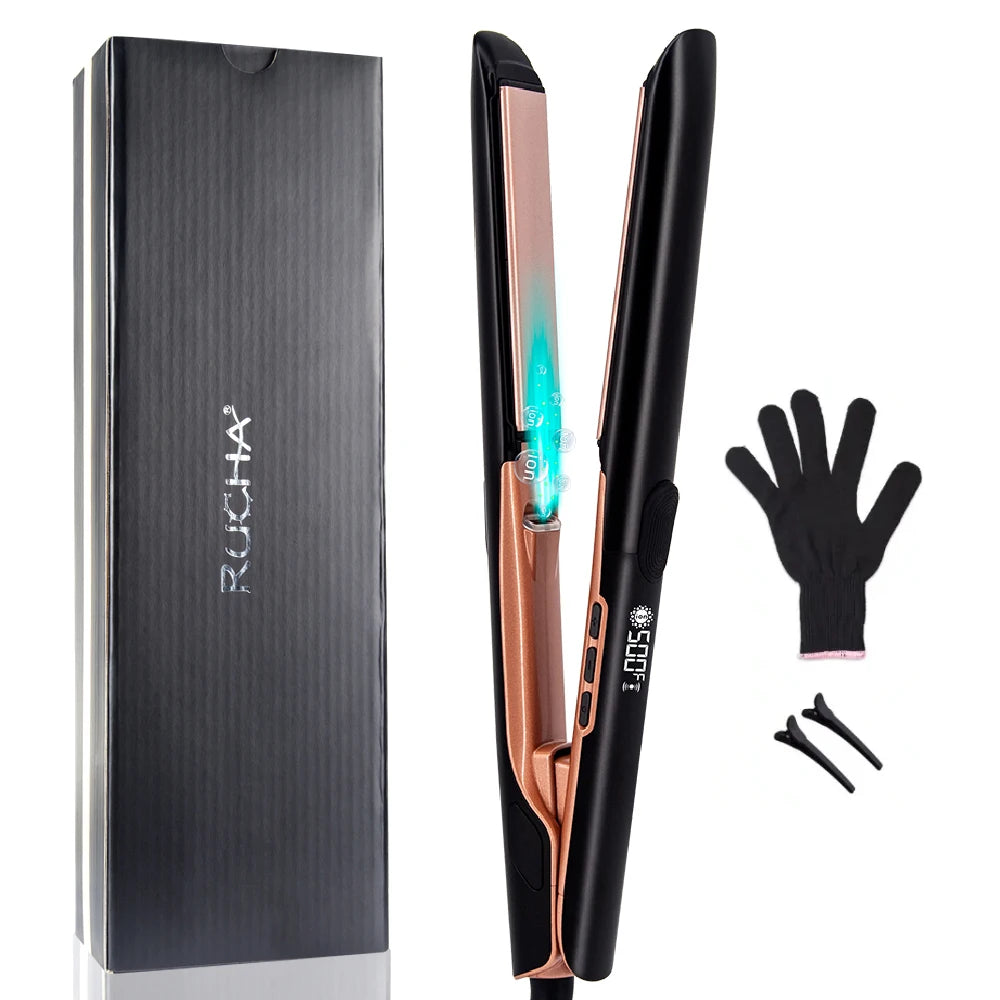 500°F Keratin Flat Iron for Frizzy Damaged Hair Straightening
