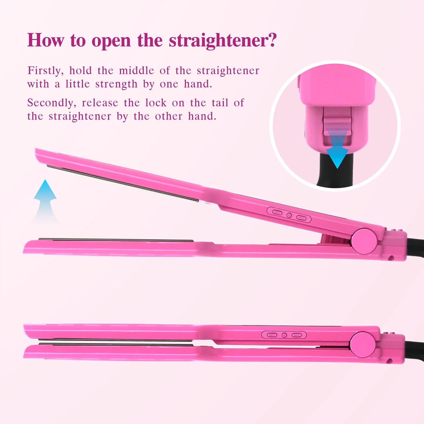 Professional Titanium Ionic Vibration Hair Straightener