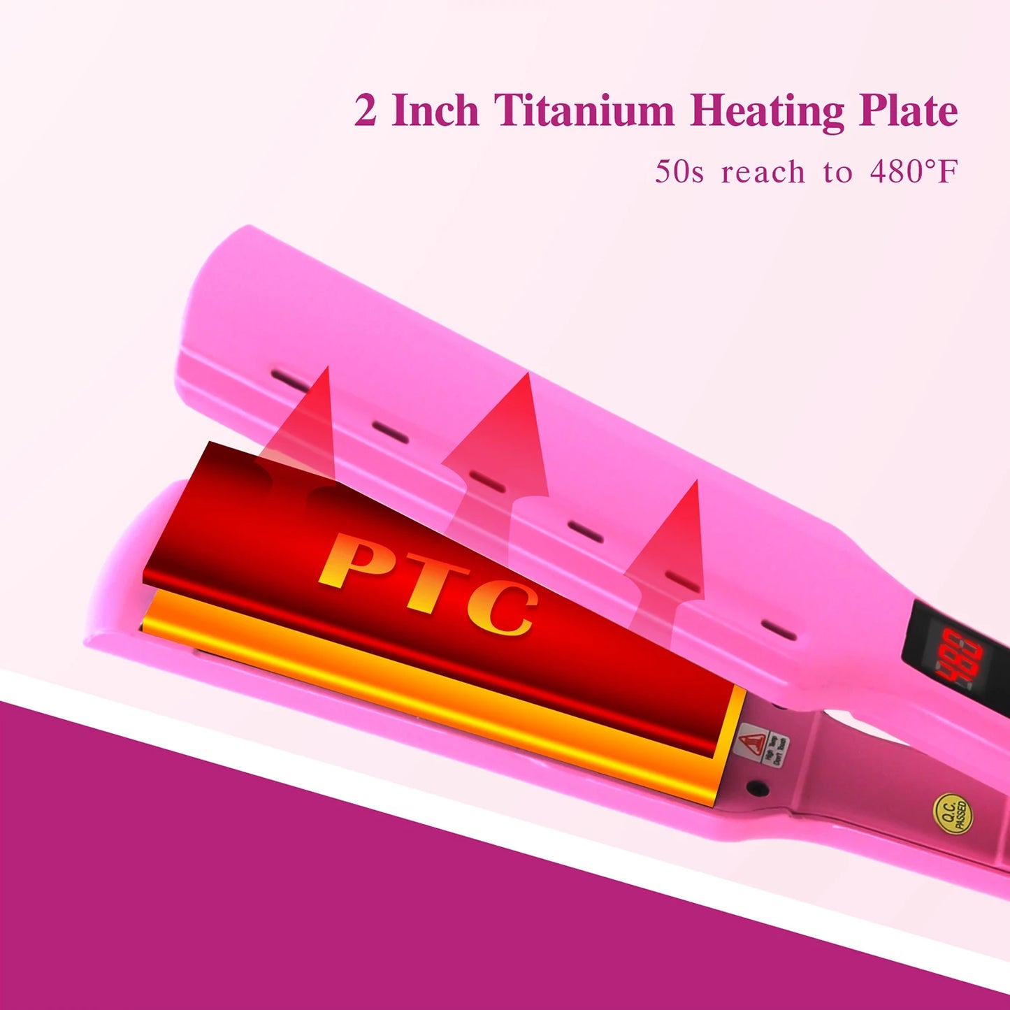 Professional Titanium Ionic Vibration Hair Straightener