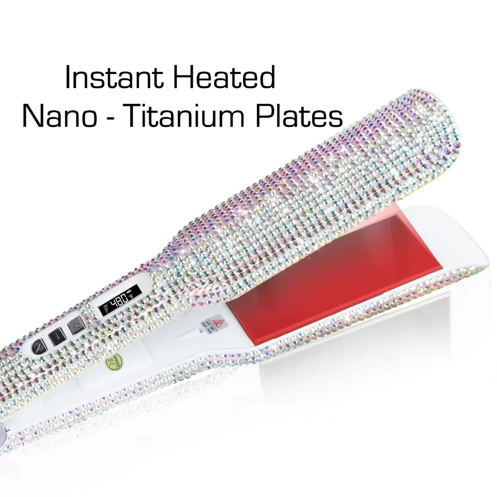Rhinestone Titanium 2-Inch LCD Hair Straightener