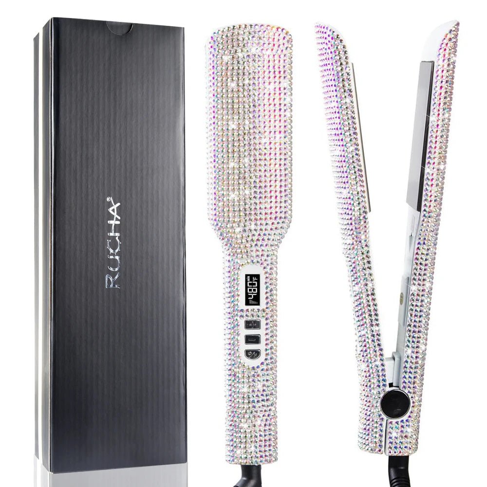 Rhinestone Titanium 2-Inch LCD Hair Straightener