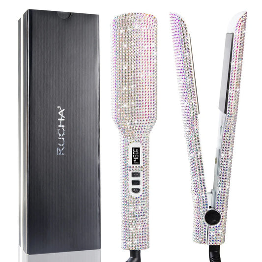 Rhinestone Titanium 2-Inch LCD Hair Straightener