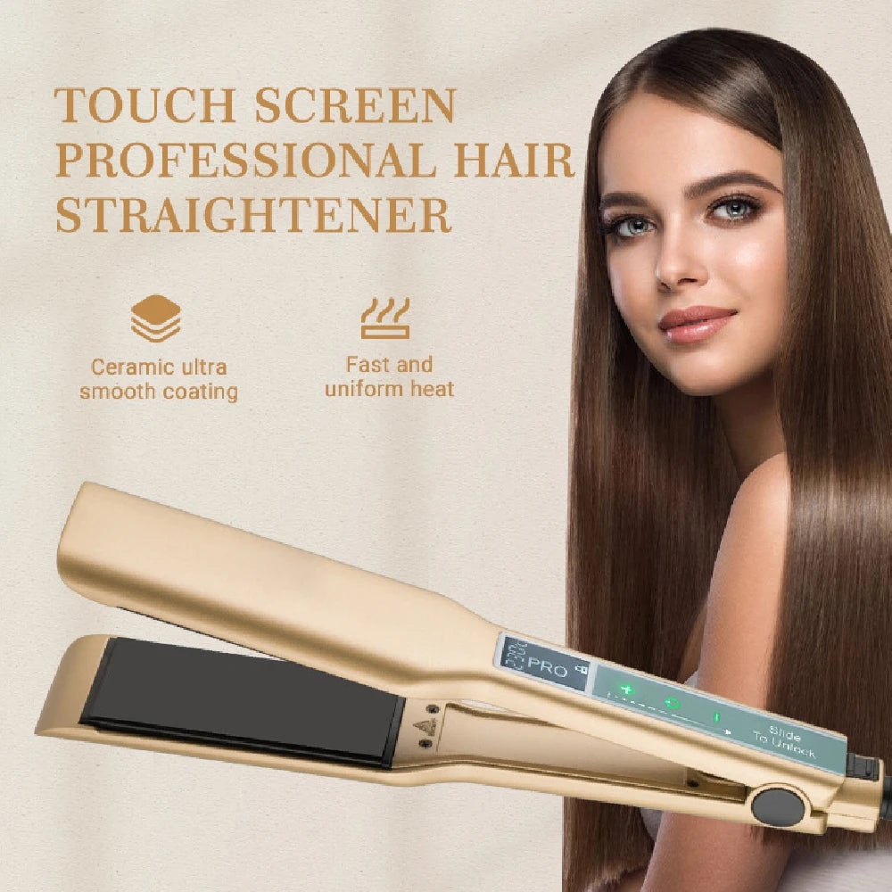Touch Screen Titanium Wide Plate Hair Straightener