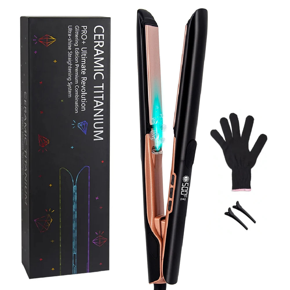 500°F Keratin Flat Iron for Frizzy Damaged Hair Straightening