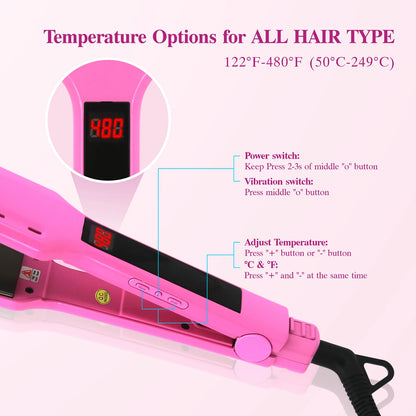 Professional Titanium Ionic Vibration Hair Straightener