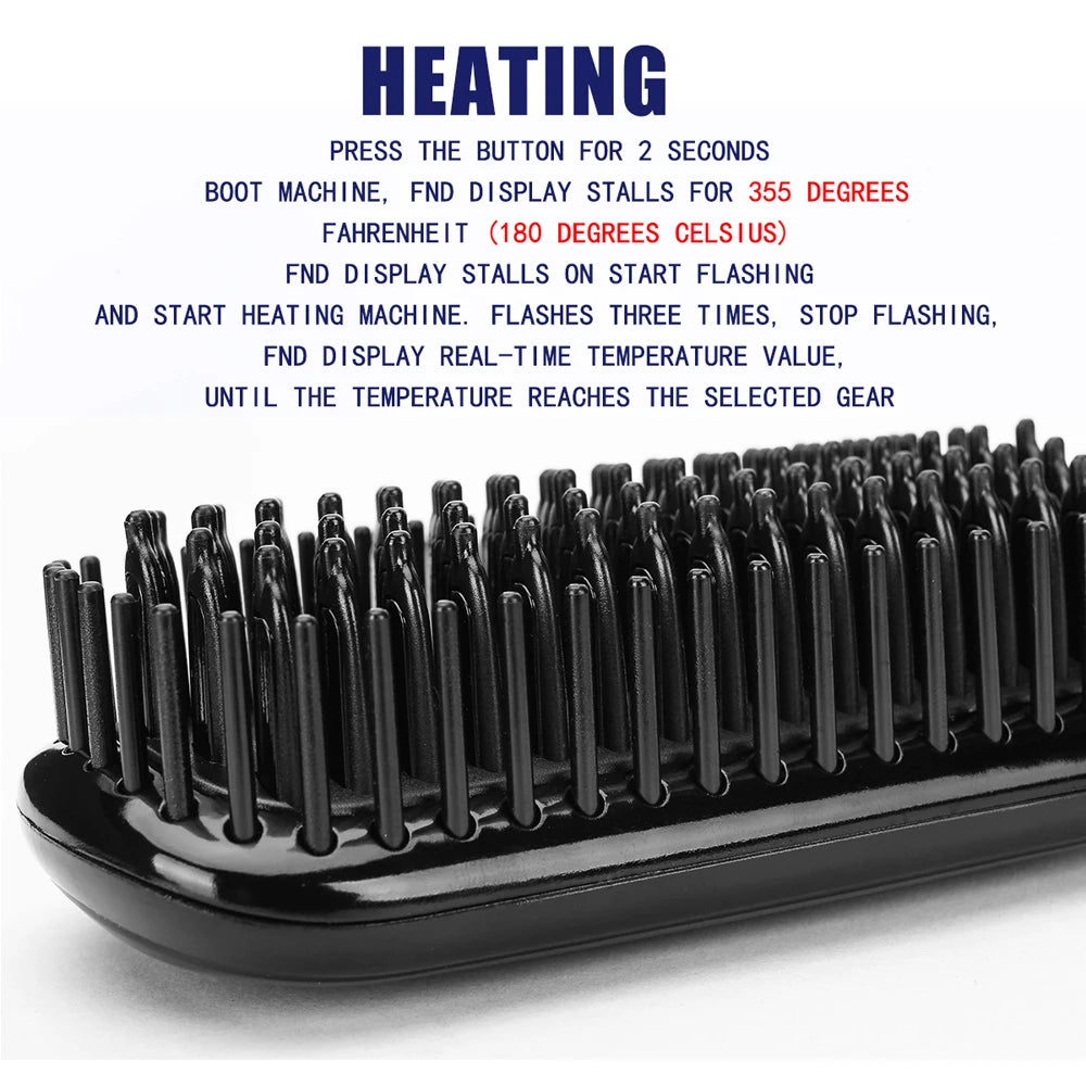 Quick-Heat Beard & Hair Straightening Comb