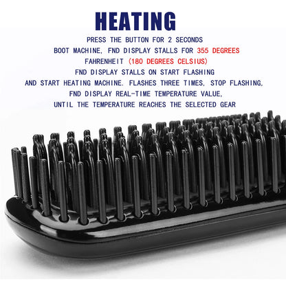 Quick-Heat Beard & Hair Straightening Comb