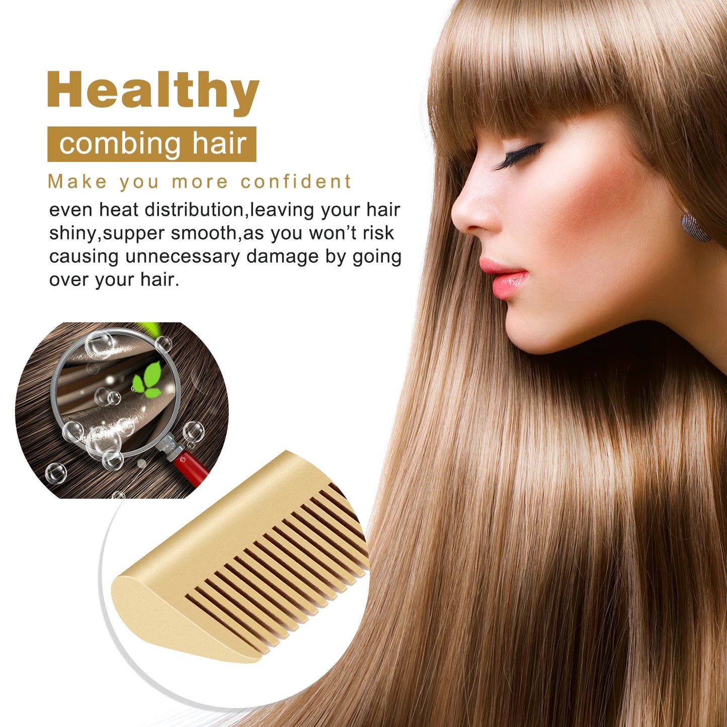 2-in-1 Electric Hot Comb Straightener and Curler