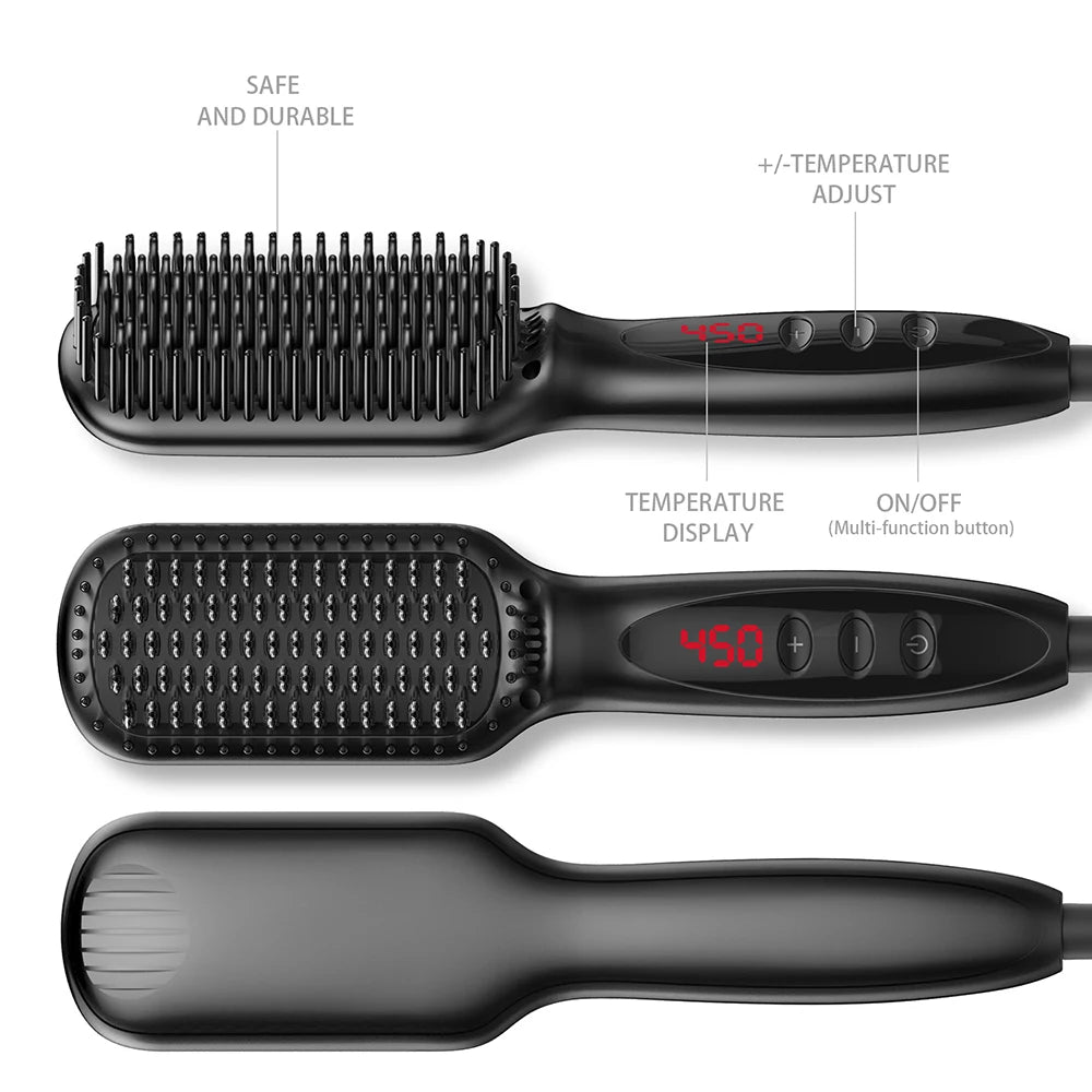 Quick-Heat Beard & Hair Straightening Comb