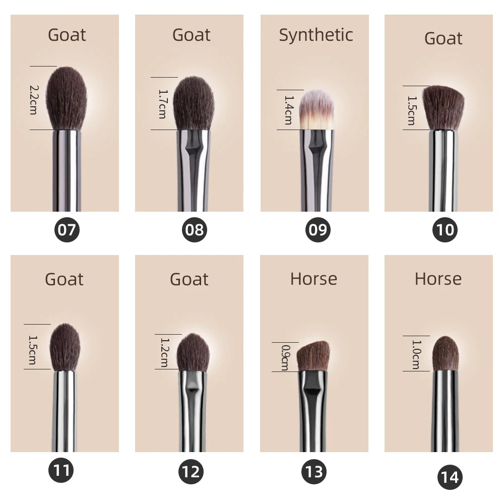 Natural Goat Hair Professional Eyeshadow Brush