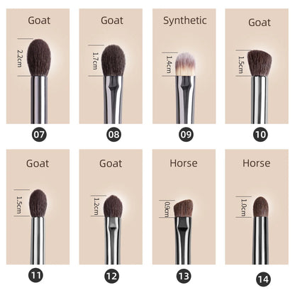 Natural Goat Hair Professional Eyeshadow Brush