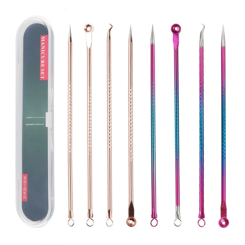 4-Piece Stainless Steel Acne Blackhead and Pimple Remover Set