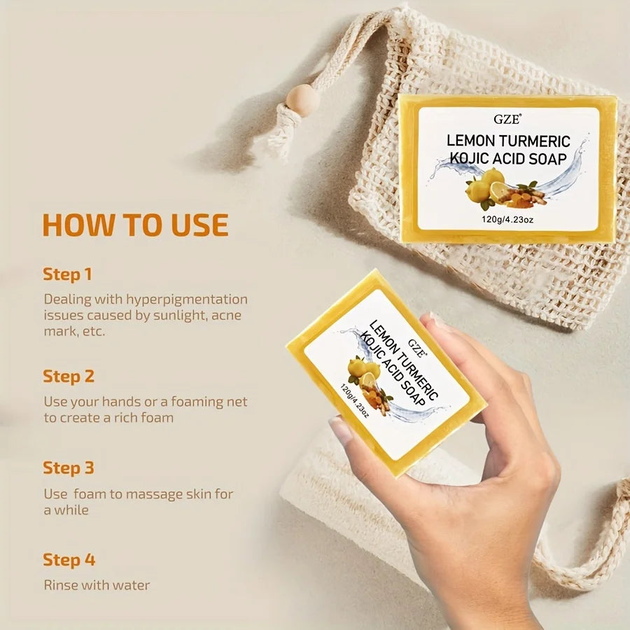 Lemon Turmeric Kojic Acid Soap