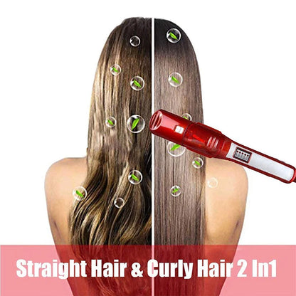 Professional Steam Titanium Hair Straightener and Curler