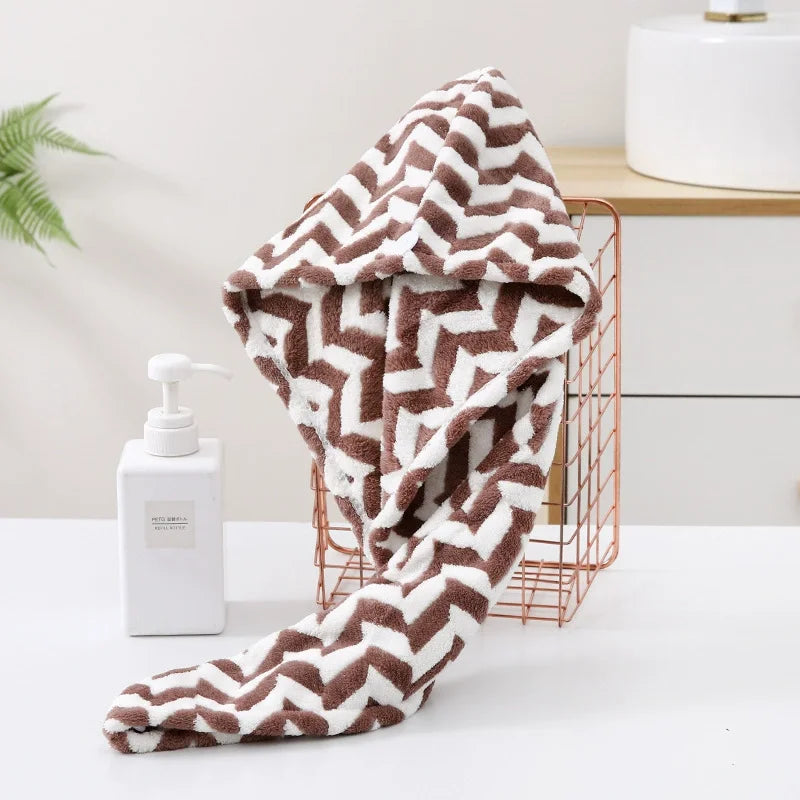 Microfiber Quick-Dry Hair Wrap Towel Turban