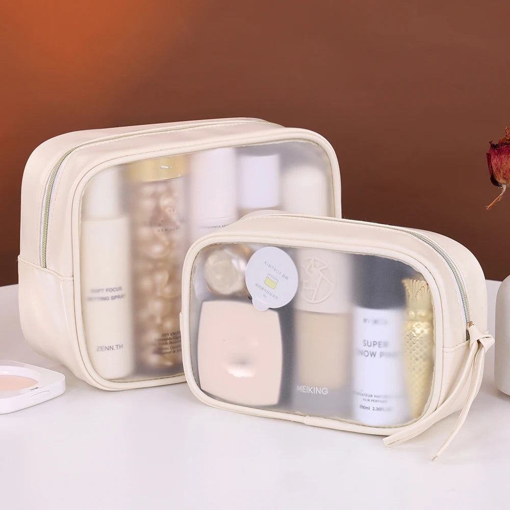 Large-Capacity Semi-Transparent Makeup Bag