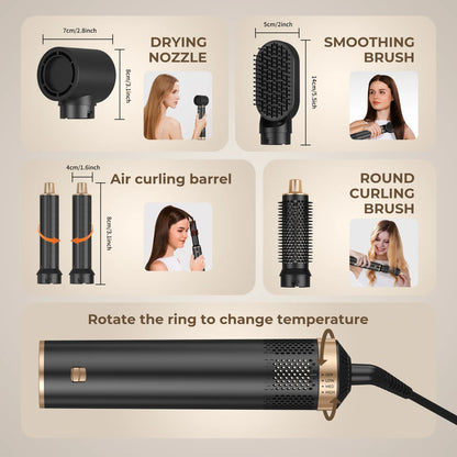 5-in-1 Negative Ion Multifunctional Hair Dryer