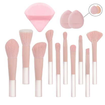 Mini Travel Makeup Brush and Puff Set