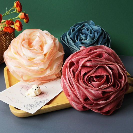 Rose-Shaped Foaming Bath Sponge Puff