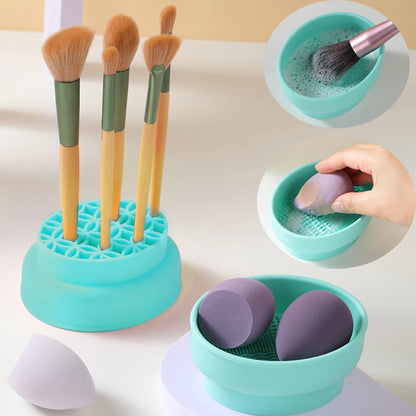 Silicone Makeup Brush Washing Bowl
