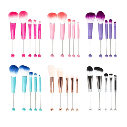 5-Piece Beadable Makeup Brush Set