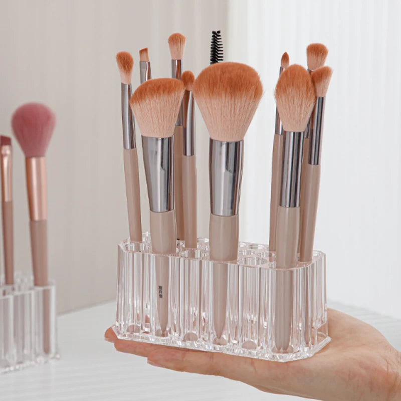 26-Hole Acrylic Nail Brush Organizer Stand