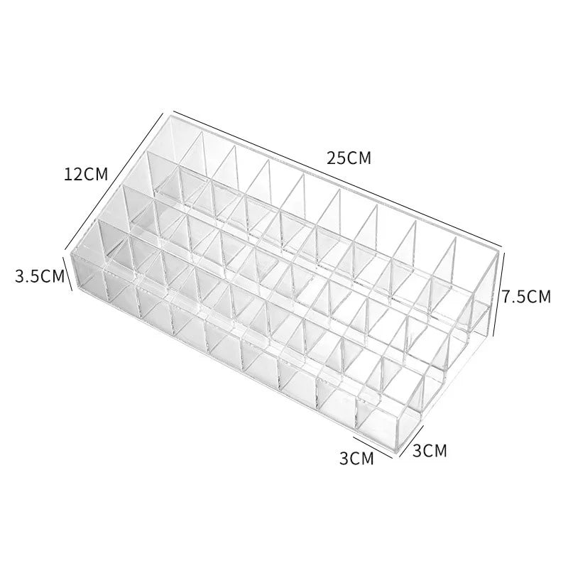 Clear Trapezoid Lipstick Display Stand