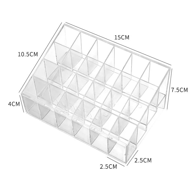 Clear Trapezoid Lipstick Display Stand