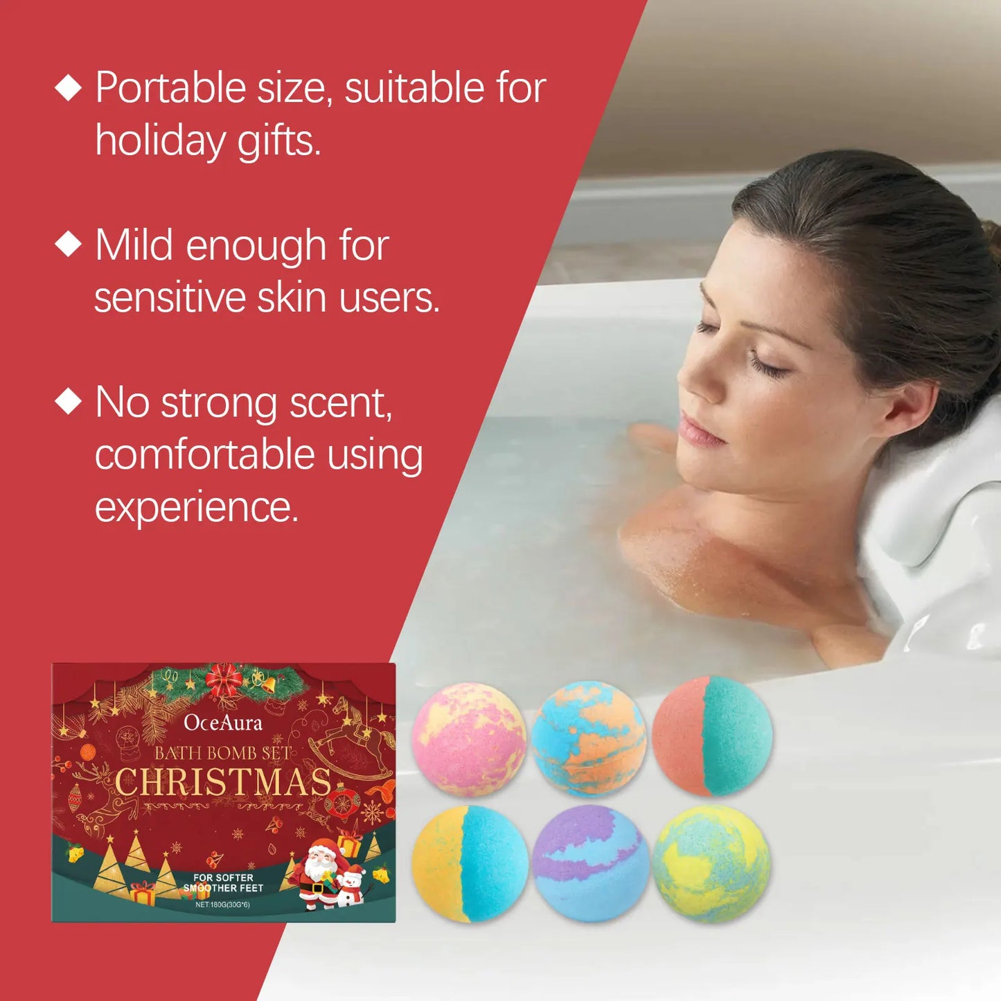 Christmas Colorful Foam Bath Bombs