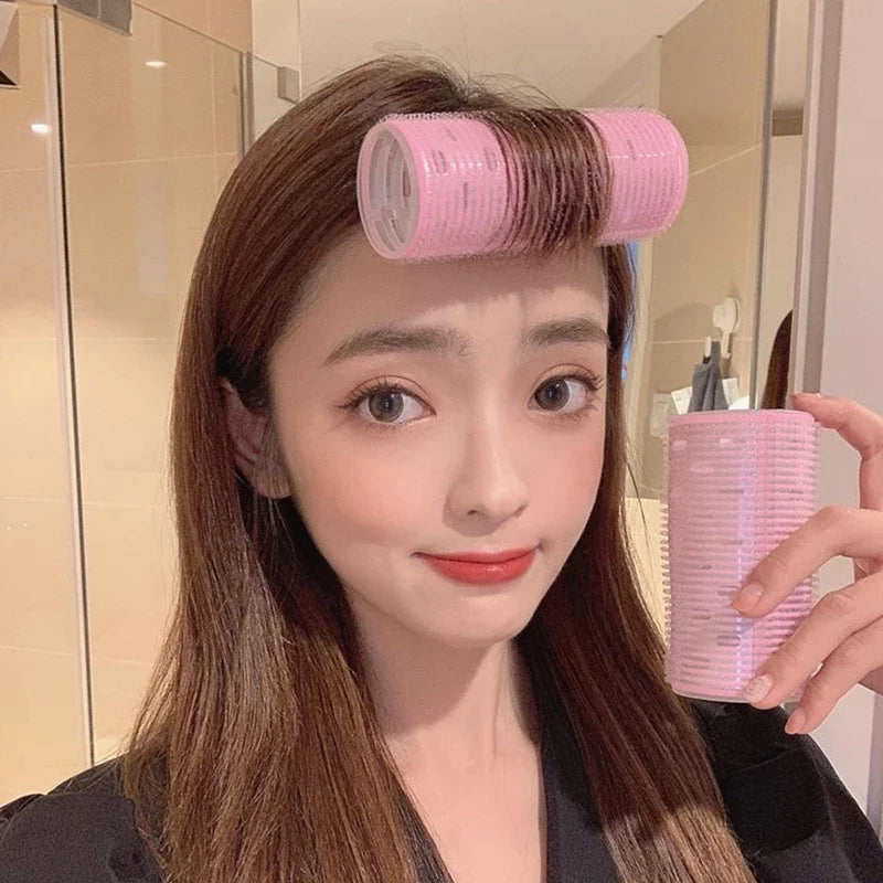 Large Self-Adhesive Hook Loop Hair Roller for DIY Curl Styling