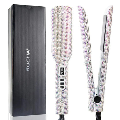 Rhinestone Titanium 2-Inch LCD Hair Straightener