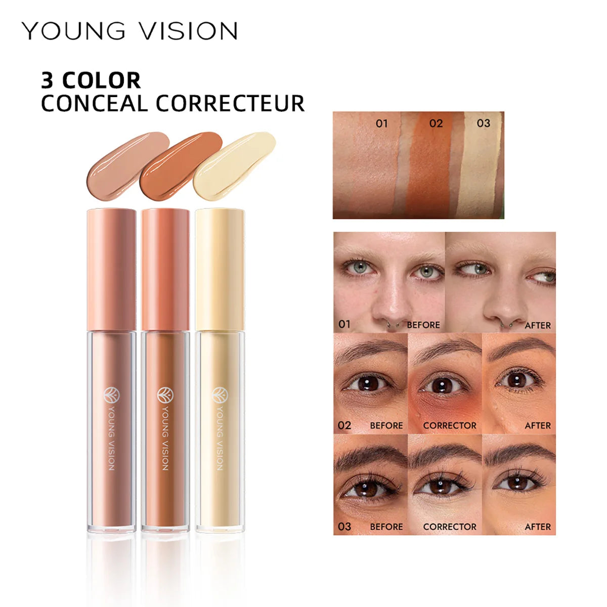 3-Color Soft Mist Foundation and Concealer Set