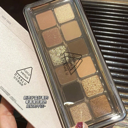 Twelve-Color Matte and Pearl Eyeshadow Palette