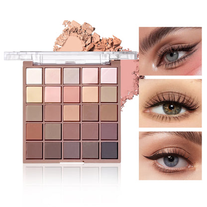 Twenty-Five Color Matte Nude Eyeshadow Palette
