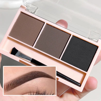 3-Color Brow Powder Set with Brush