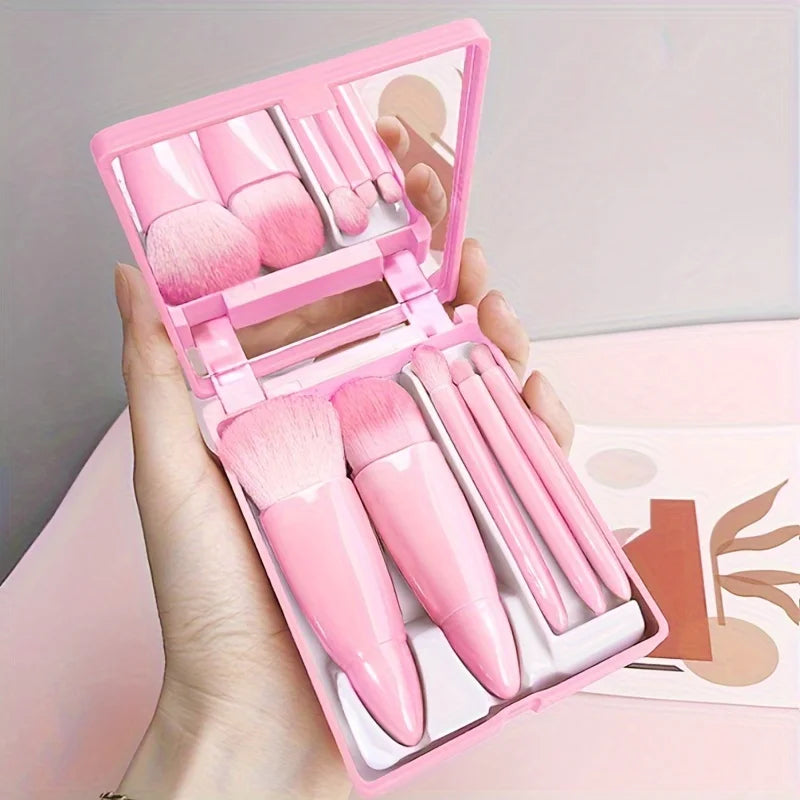 Portable 5-Piece Travel Makeup Brush Set