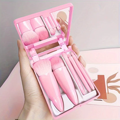 Portable 5-Piece Travel Makeup Brush Set