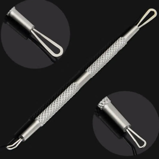 Professional Stainless Steel Double-Ended Acne and Blackhead Extractor Tool
