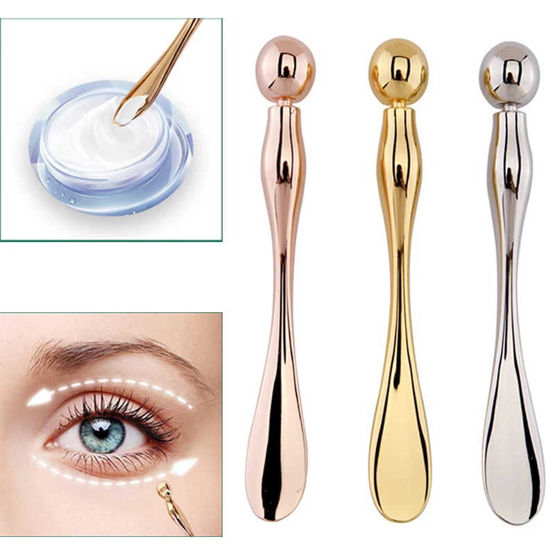 Metal Facial Massage Stick and Eye Cream Applicator