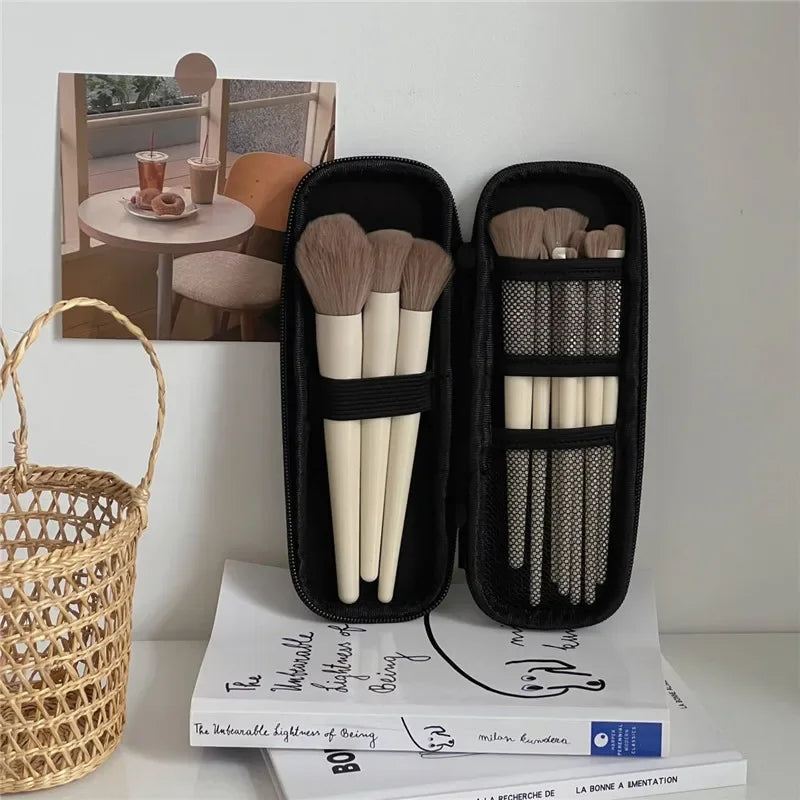 Waterproof Double-Zipper Makeup Brush Storage Bag