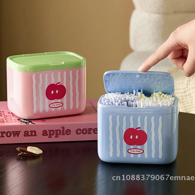 Clear Cotton Swab and Q-Tip Holder Dispenser